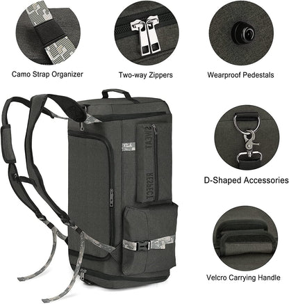 Versatile 3-Way Gym Duffle Bag for Men with Shoe Compartment and Waterproof Pocket - Perfect for Sports, Travel, and Fitness!